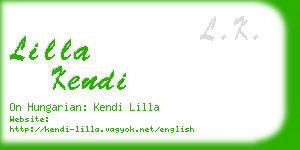 lilla kendi business card